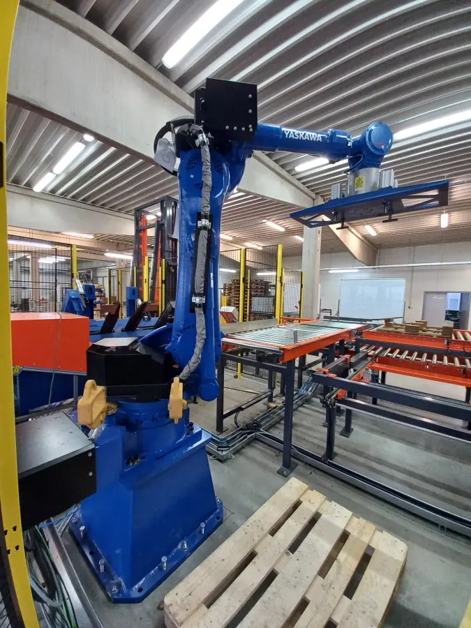Automatische Palettendemontage und automatische Palettierung
